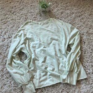 Treasure and bond cream colored long sleeve bell sleeve shirt